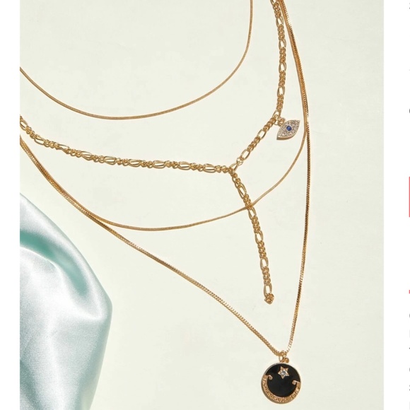 Jewelry - LAST ONE 🚨 Layered Evil Eye Moon & Stars Necklace